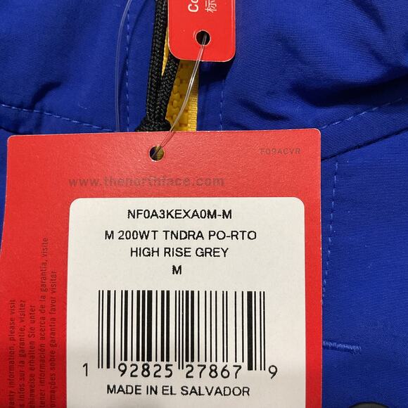 Men’s Mediun The North Face Sun Rise 1/4 Zip Pullover Heather light Gray blue - Picture 7 of 9